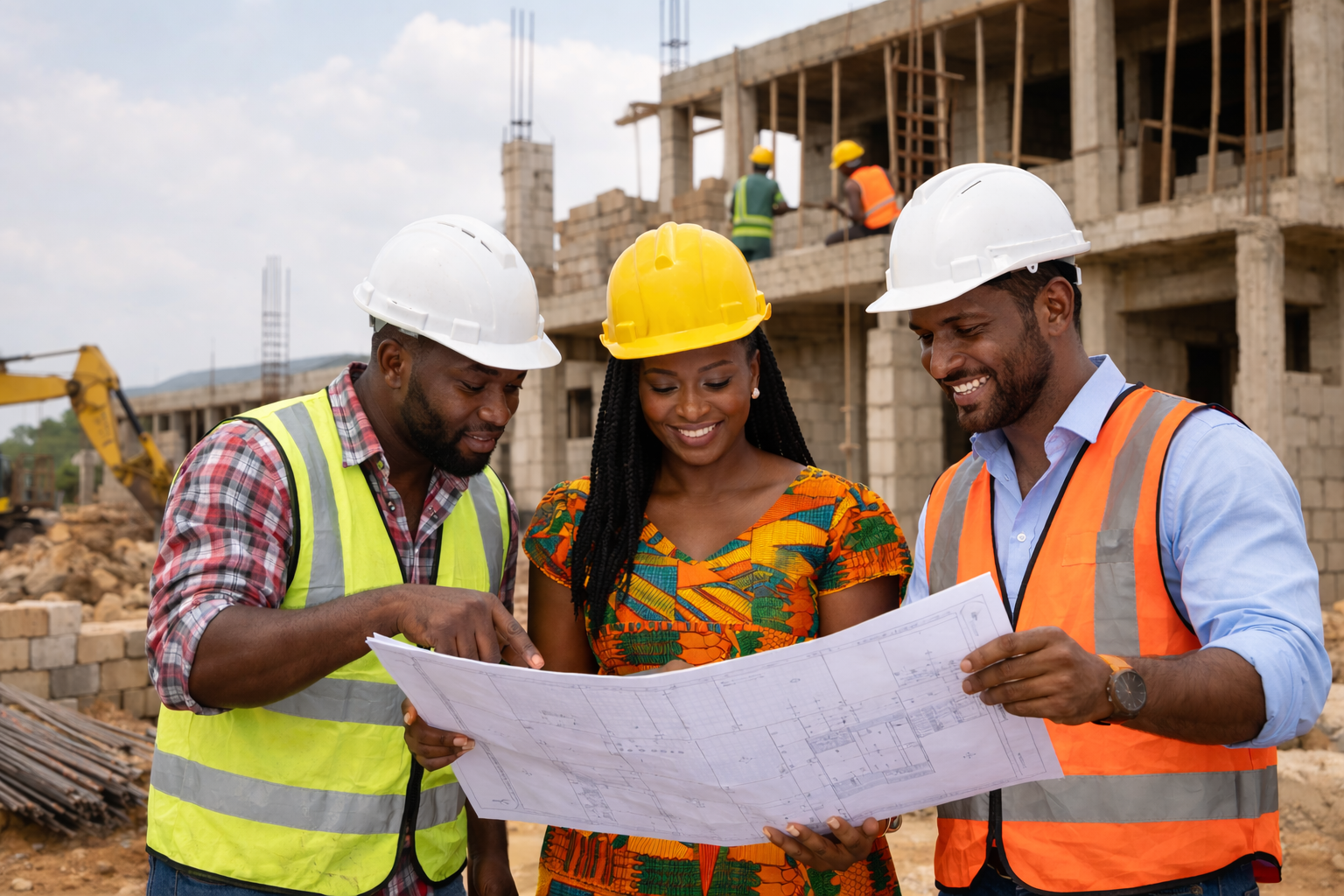 Hero image showcasing IT, Travel and Construction services